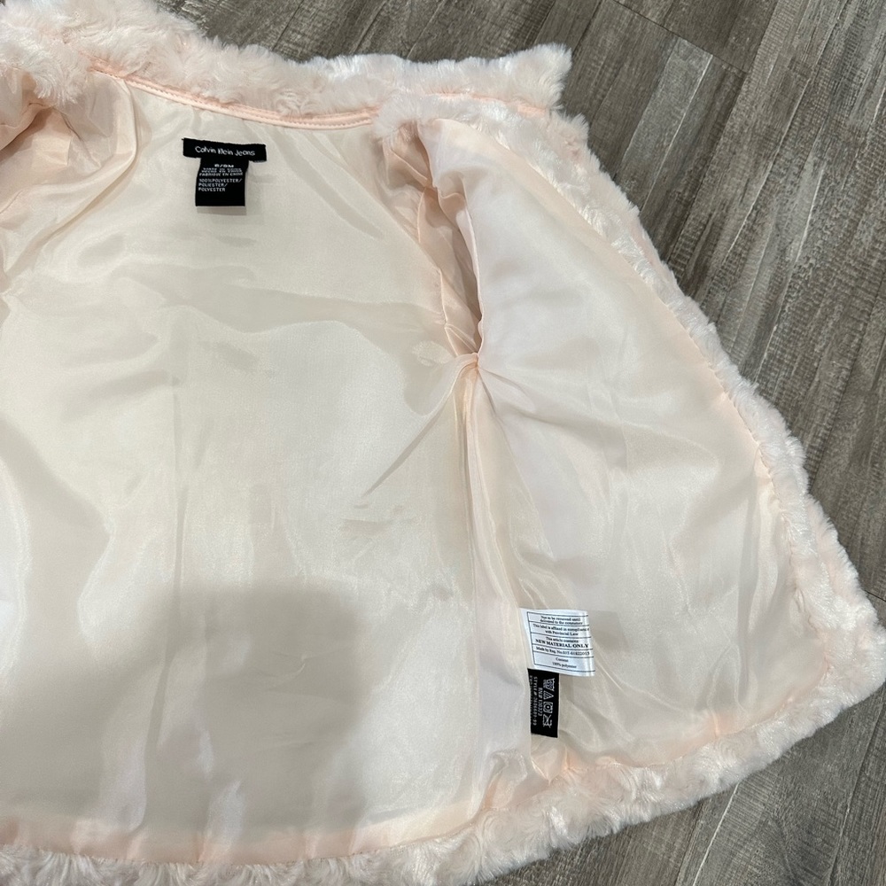 Baby girls Calvin Klein Jeans pale pink coat- 6-9 months - Picture 8 of 9